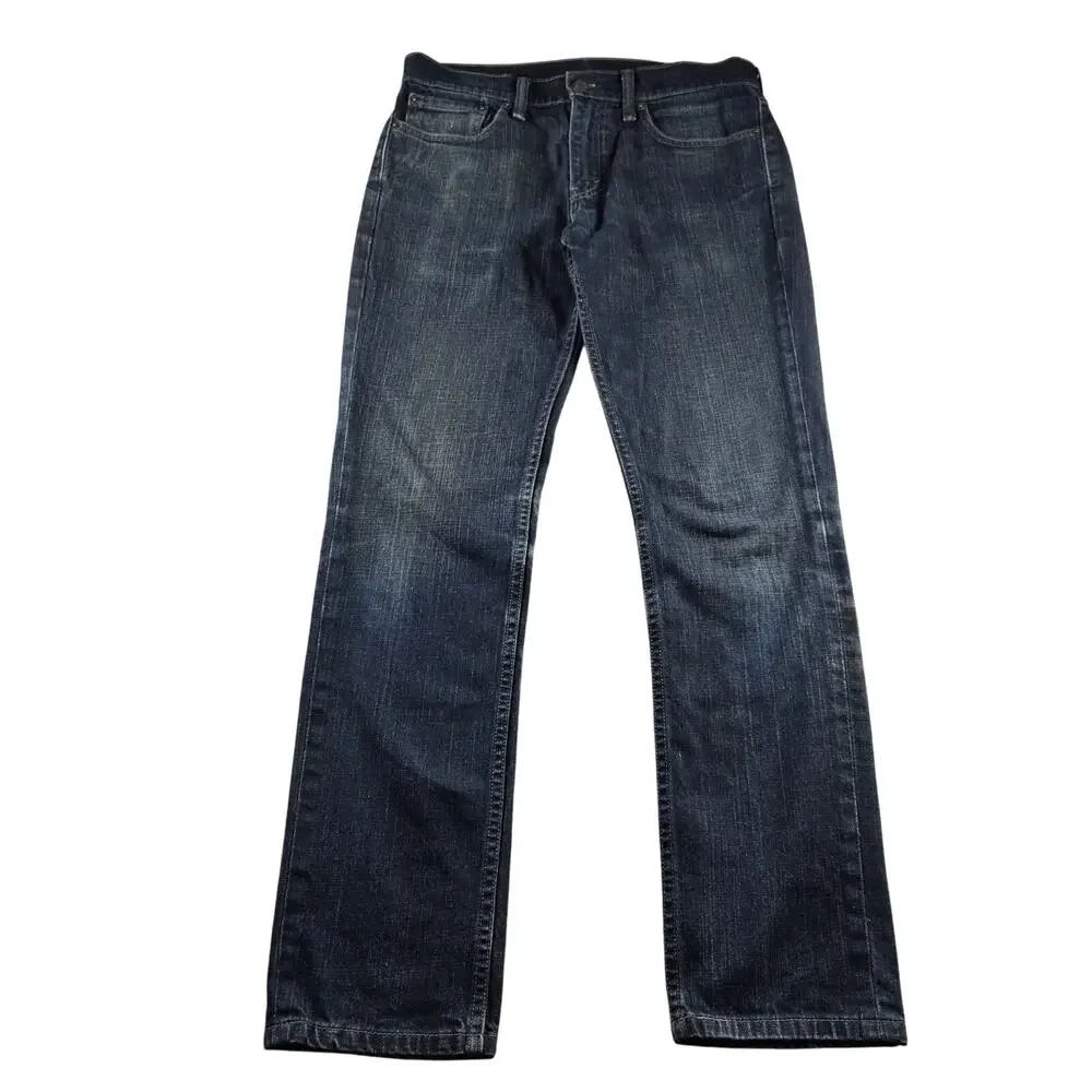 Levi's 511 Slim Fit Jeans Mens 32x32 Dark Indigo Off Track Wash Blank Red Tab